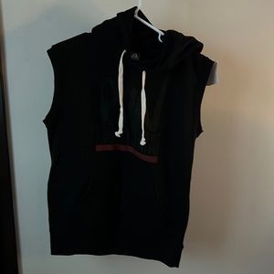 Run Everything / Flag Nor Fail - Black sleeveless hoodie - NWT